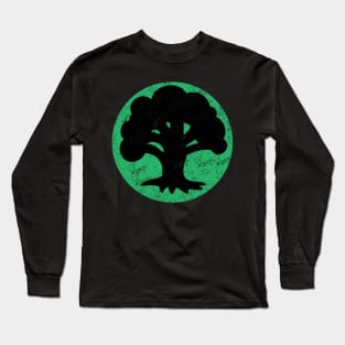 Green Mana Magic The Gathering Vintage Long Sleeve T-Shirt